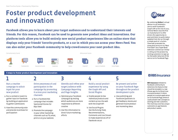 Foster product development and innovation