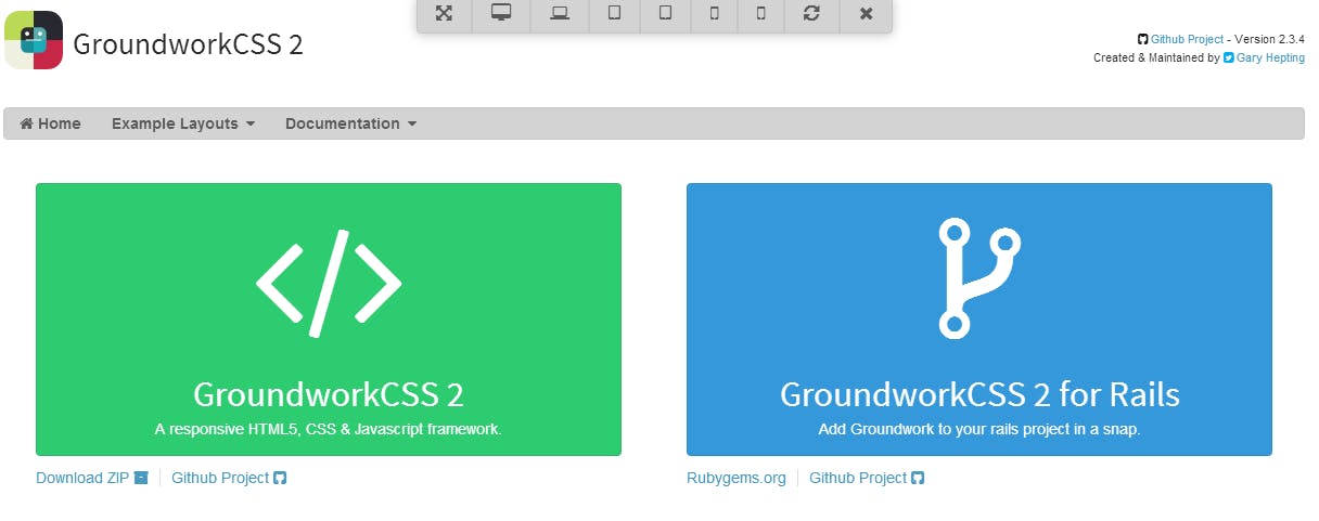 GroundworkCSS - A Responsive HTML5  CSS   Javascript Toolkit