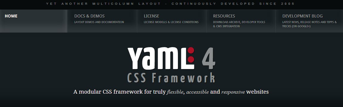 YAML CSS Framework - for truly flexible  accessible and responsive websites