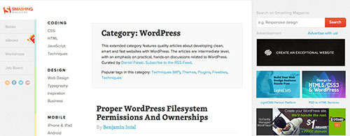 Smashing Magazine is a website dedicated to Web Design, Development and WordPress.