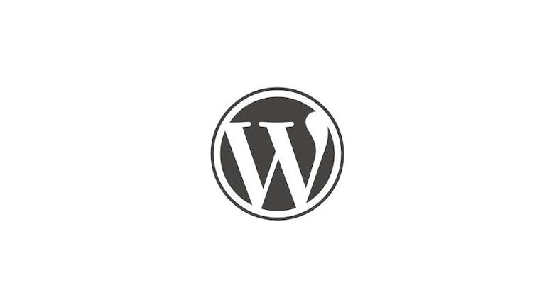 The WordPress logo with a white background