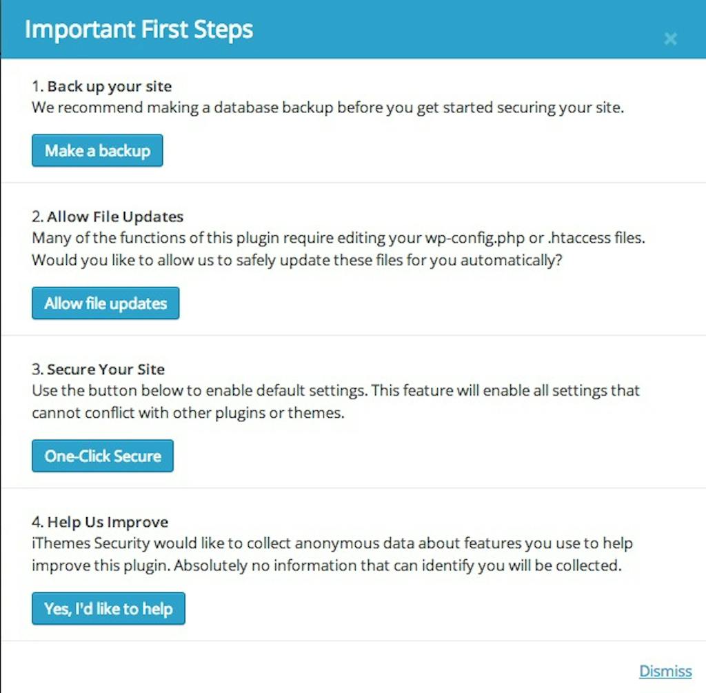 You will see this screen after activating the plugin. This is a guide to secure your plugin.