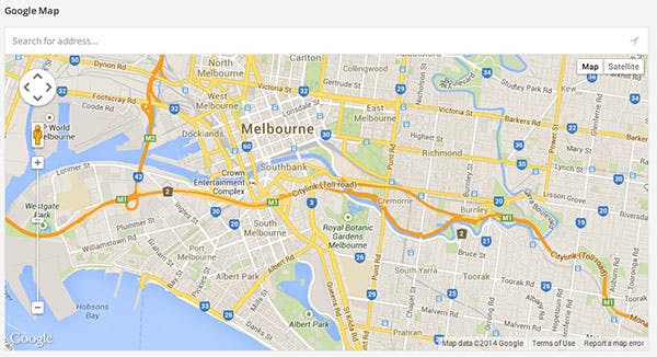You should now be able to see this google maps field when editing or writing a new post.