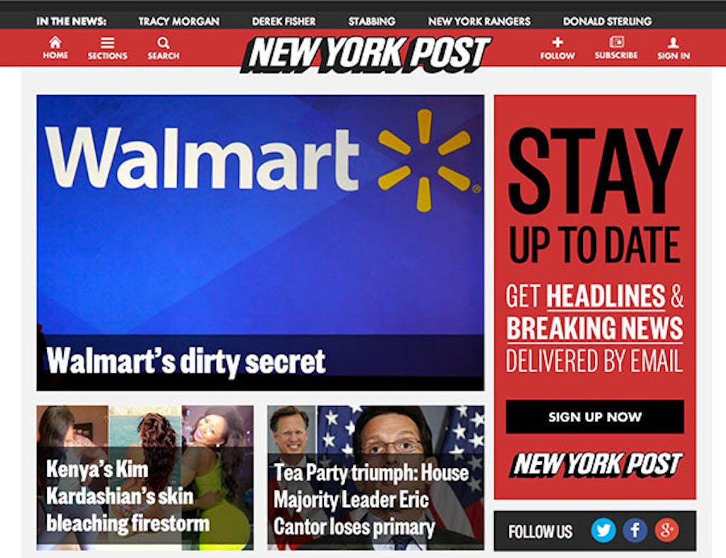 The New York Post has a blog powered by WordPress