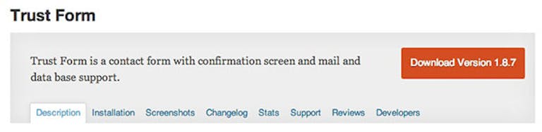 Trust Forms is a simple contact form plugin that you can add to your WordPress sites.