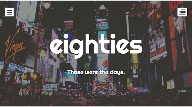 Eighties is a free theme for WordPress