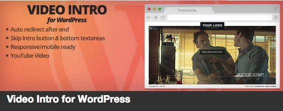 the video intro for wordpress plugin banner