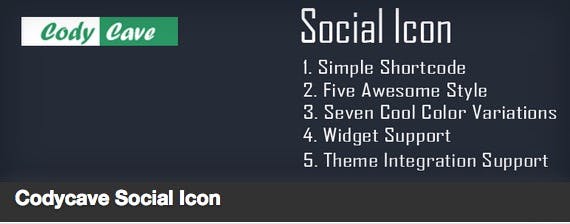 Codycave Social Icon plugin thumbnail