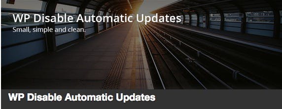 WP Disable Automatic Updates