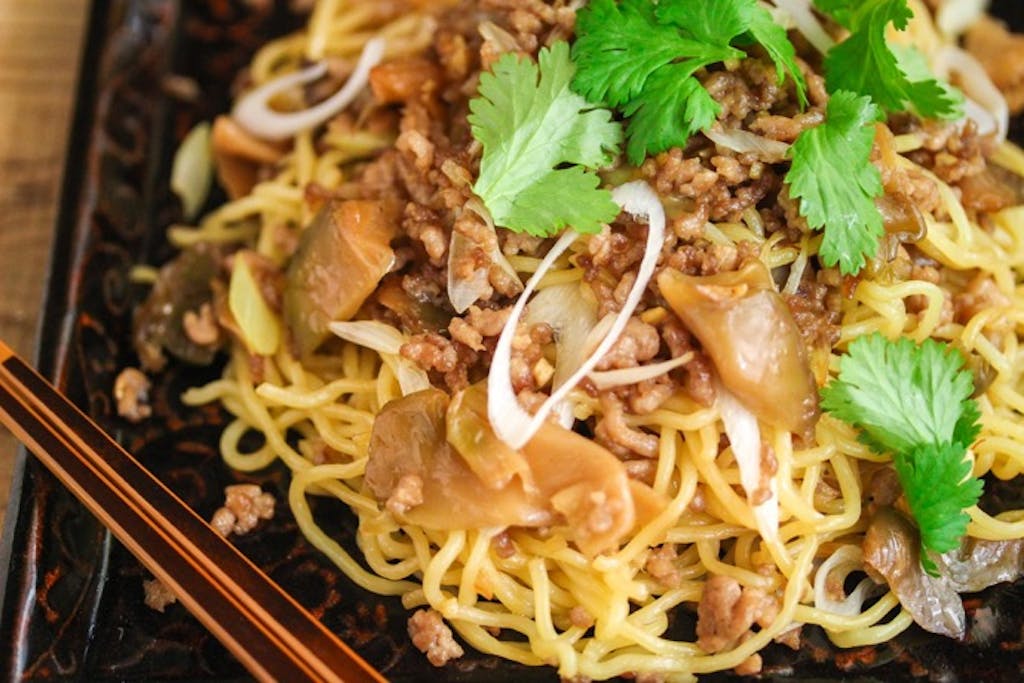 世界の発酵食品レシピvol.13:ザーサイとひき肉の中華風焼きそば