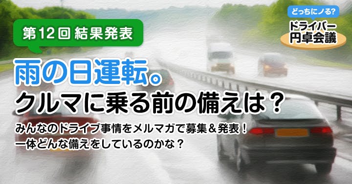 第12回結果発表 雨の日に失敗したこと ありますか On The Road